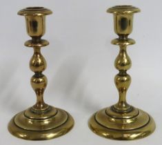 A pair of 19thC. bronze candlesticks signed Ffranc