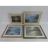 Maureen E. Airey, Cornwall, eleven framed coastal pastel paintings