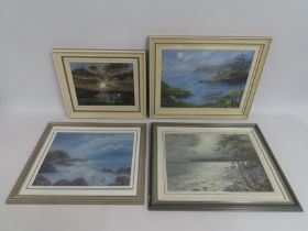 Maureen E. Airey, Cornwall, eleven framed coastal pastel paintings