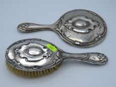 A silver backed brush & mirror set, Birmingham 192
