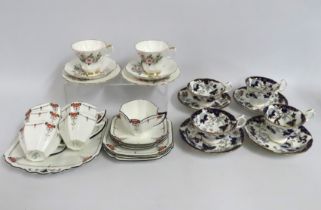 Fourteen pieces of Shelley porcelain 'Daisy' patte