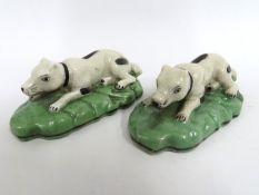A pair of Staffordshire style dogs after Samuel Al