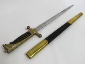 A WW2 Italian ceremonial dagger with Eagles head &