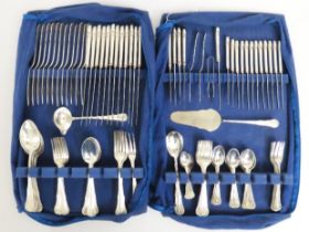 A quantity of matching WMF William Fraser designed 'Barock' pattern .800 silver cutlery by consistin