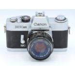 A Canon EX Auto QL 35mm film camera with Canon EX