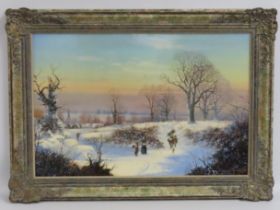 Michael Matthews (1933-1995), winter scene oil pai