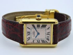 A Must de Cartier Tank 2415 ladies silver wristwat