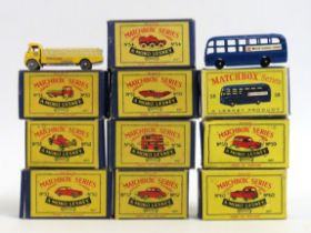 Ten boxed Moko Lesney Matchbox Series diecast mode