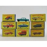 Eight boxed Lesney Matchbox Series diecast models