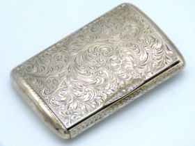 A continental silver cigarette case with chased de