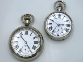 Two top wind pocket watches, Swiss & a Maxim anti-