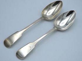 A pair of Irish silver table spoons by Thomas Farn