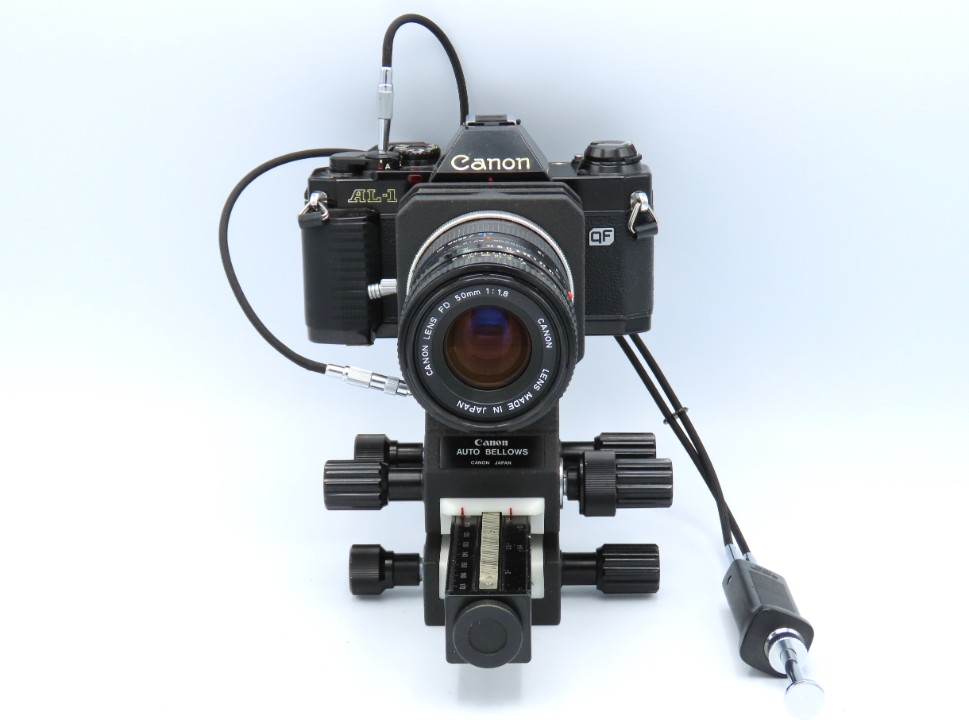 A Canon AL-1 QF 35mm film camera with Canon FD 50m