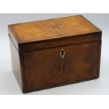 An early 19thC. Regency period tea caddy with bone