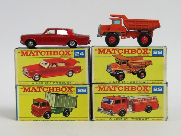 Four boxed Lesney Matchbox Series diecast models n