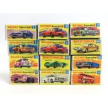 Twelve boxed Matchbox Superfast diecast models nos