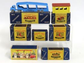 Seven boxed Matchbox diecast model packs nos. 1, 2, 3, 4 & 5 (2) & one A-1 pack. Fault to boxes nos.