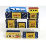 Seven boxed Matchbox diecast model packs nos. 1, 2, 3, 4 & 5 (2) & one A-1 pack. Fault to boxes nos.