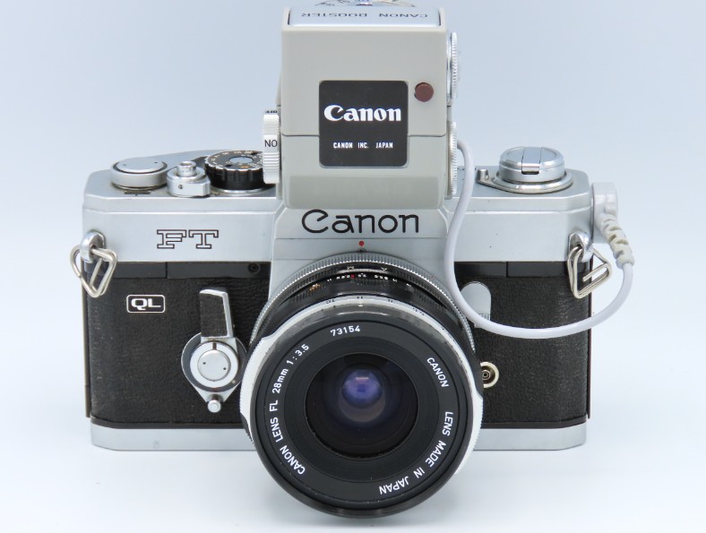 A Canon FT 35mm film camera with original box & ma