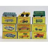 Nine boxed Lesney Matchbox Series diecast models n