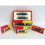 Five boxed Hornby Railroad OO gauge railway engine