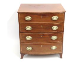 A small Regency period four drawer mahogany chest