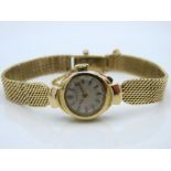 A Rodania ladies wristwatch with 9ct gold case & s