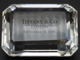 A Tiffany & Co. London September 18th 1986 crystal