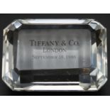 A Tiffany & Co. London September 18th 1986 crystal