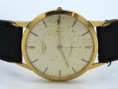 A gents 18ct gold French Longines wristwatch, Fren