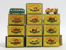 Ten boxed Moko Lesney Matchbox Series diecast mode