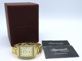 A gents gold plated Ingersoll Diamond wristwatch w