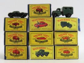 Ten boxed Moko Lesney Matchbox Series diecast mode