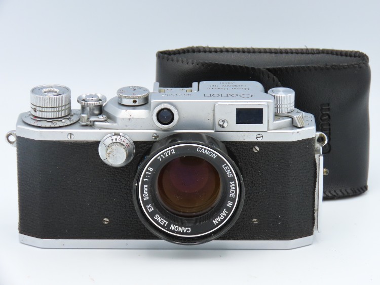 A Canon Rangefinder 35mm film camera with Canon EX