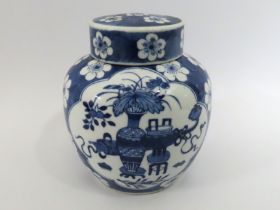 A 19thC. Chinese ginger jar with decorative panels
