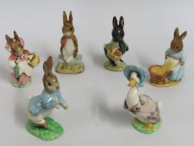 Six Royal Doulton Beatrix Potter figures including