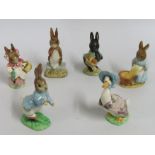 Six Royal Doulton Beatrix Potter figures including