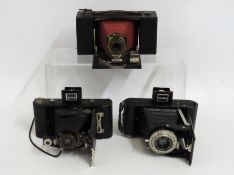 A Brownie automatic, a Brownie no.2 folding camera