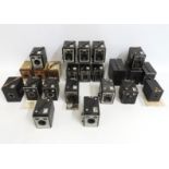 A collection of twenty three Brownie box cameras i