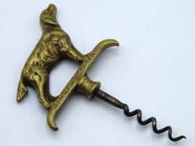 An antique English Setter brass corkscrew dating t