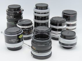 A selection of various lenses & extenders includin