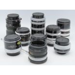 A selection of various lenses & extenders includin