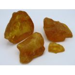 A quantity of natural amber pieces, total weight 1