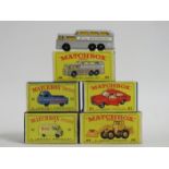 Five boxed Lesney Matchbox Series diecast models n