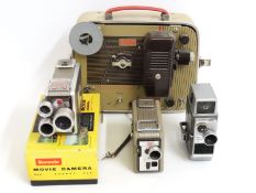 A Brownie 8mm movie camera, a Bell & Howell Autose