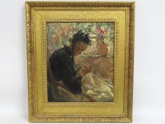 Harry Fidler (1856-1935), a gilt framed oil on can