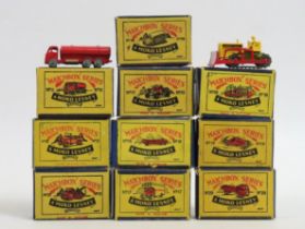 Ten boxed Moko Lesney Matchbox Series diecast mode