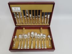 An Arthur Price six place setting canteen of silve