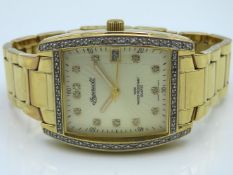 A gents gold plated Ingersoll Diamond wristwatch w