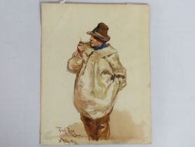 Fred Roe (1864-1947), an unframed, signed & dated